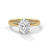 Elegant Oval Solitaire Lab Grown Diamond Gold Ring