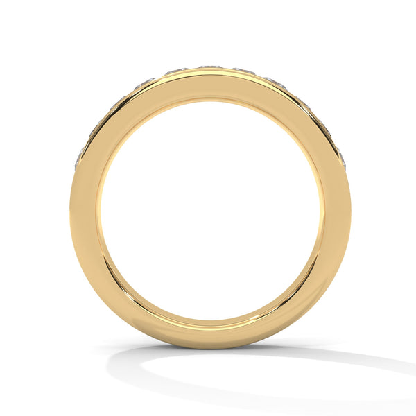 Princess Cut lab grown Diamond Channel Ring