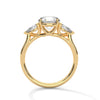Pear Shaped Three-Stone Lab Grown Diamond Gold Ring