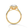 “Dazzling round halo engagement ring with pavédiamonds, premium white gold design, and brilliant sparkle—crafted for timeless luxury and unforgettable proposals.”