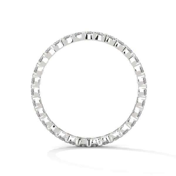 wedding gold ring with set diamond encircle the entire ring