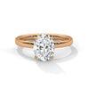 Elegant Oval Solitaire Lab Grown Diamond Gold Ring