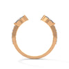 marquise-cut and brilliant round cut lab grown diamond open band silhouette