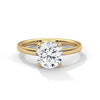 Classic Round Cut Lab Grown Diamond Gold Solitaire Ring