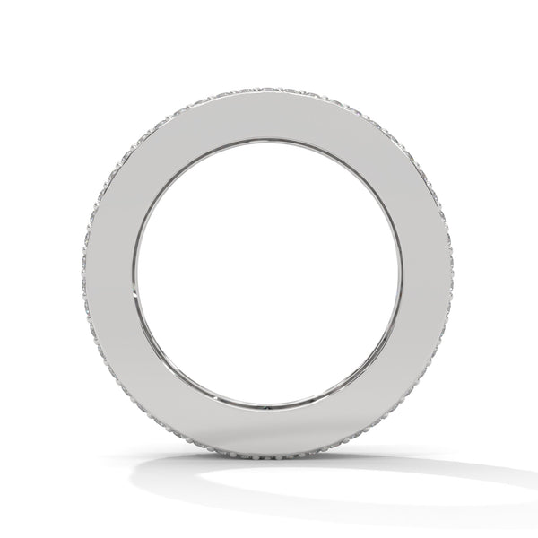 Majestic Princess-Cut Lab Grown Diamond Gold Eternity Band