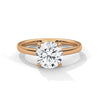 Classic Round Cut Lab Grown Diamond Gold Solitaire Ring