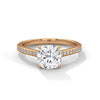 “Cushion-cut diamond solitaire ring in white gold—brilliant sparkle, pavé band elegance,and timeless luxury crafted for everlasting love.”