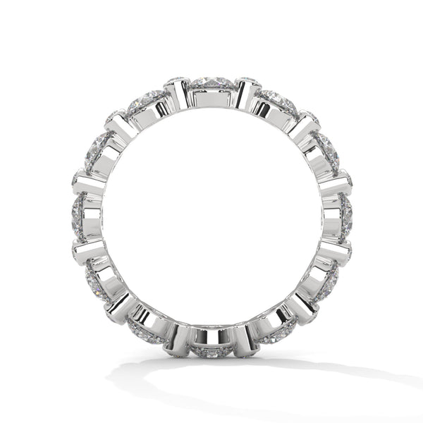 Lab Grown Diamond Bezel-Set Gold Eternity Ring