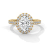 Oval Halo Lab Grown Diamond Gold Ring