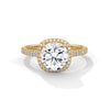 Radiant Halo Lab Grown Diamond Gold Engagement Ring
