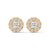 Celestial Halo Lab Grown Diamond Gold Stud Earrings