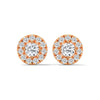 Celestial Halo Lab Grown Diamond Gold Stud Earrings