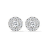 Celestial Halo Lab Grown Diamond Gold Stud Earrings