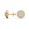 Celestial Halo Lab Grown Diamond Gold Stud Earrings
