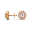 Celestial Halo Lab Grown Diamond Gold Stud Earrings