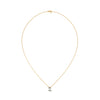 Radiant cut Lab Grown Diamond Gold Pendant Chain