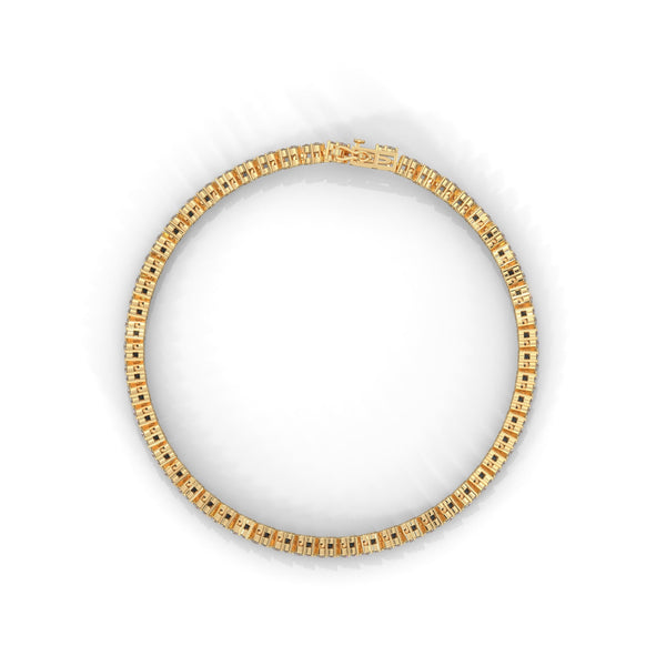A graceful 7-inch tennis bracelet adorned with 68 marquise-shaped diamonds totaling 5.00 carats—crafted to shimmer with refined allure