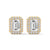 Emerald Radiance Lab Grown Diamond Gold Earrings