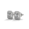 Emerald Radiance Lab Grown Diamond Gold Earrings
