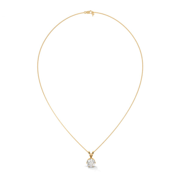 Eternal Radiance Lab Grown Diamond Gold Pendant Chain