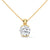 Lab Grown Diamond Half-Bezel Gold Pendant Chain