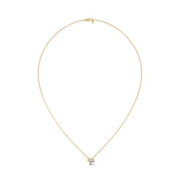 Trio Brilliance Lab Grown Diamond Gold Pendant Chain