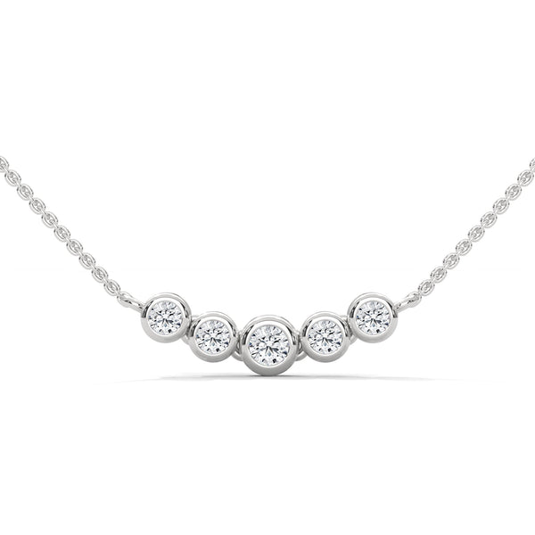 Linear Radiance Lab Grown Diamond Gold Pendant Chain