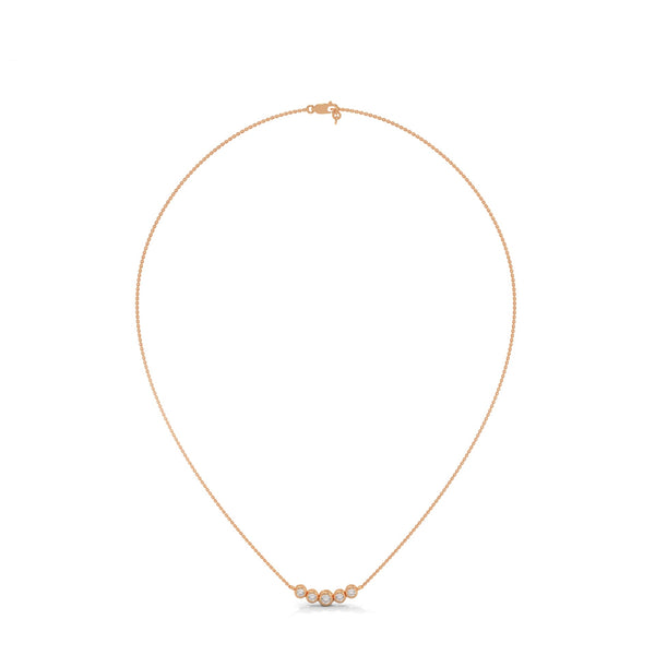 Linear Radiance Lab Grown Diamond Gold Pendant Chain