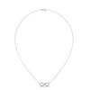 Infinite Sparkle Lab Grown Diamond Gold Infinity Pendant Chain