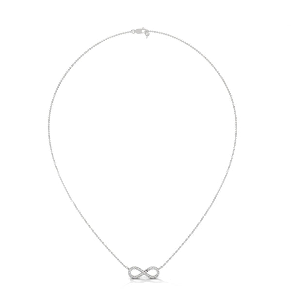 Infinite Sparkle Lab Grown Diamond Gold Infinity Pendant Chain