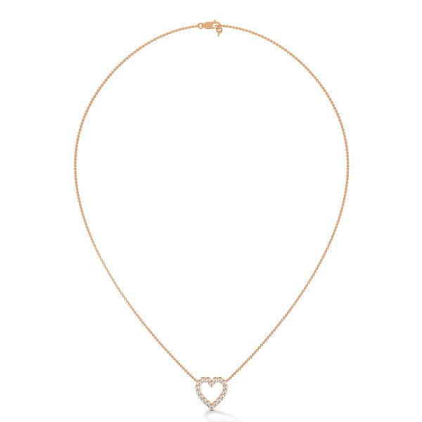 Heart of Brilliance Lab Grown Diamond Gold Pendant Chain