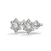 Floral Cluster Lab Grown Round Diamond Gold Earrings