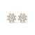 Sunbeam Bloom Round Cluster Lab Grown Diamond Gold Earrings