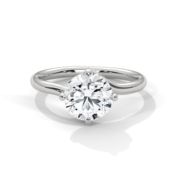 Classic Brilliance Round Cut Lab Grown Diamond Solitaire Gold Ring