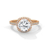 Radiant Halo Lab Grown Diamond Gold Engagement Ring