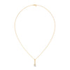 Modern elegance shines through the Trinity Radiance Pendant, featuring a graceful cascade of bezel-set diamonds in a sleek gold design.