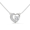 marquise cut Lab Grown Diamond Leaf Gold Pendant Chain