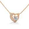marquise cut Lab Grown Diamond Leaf Gold Pendant Chain