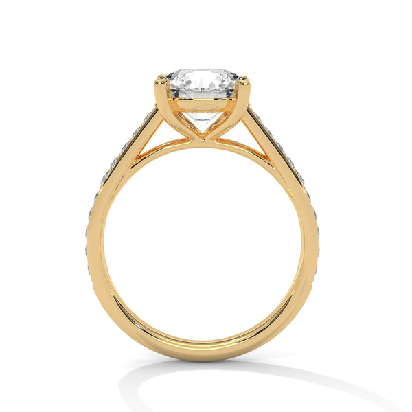 Classic Solitaire Lab Grown Diamond Gold Ring