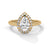 Pear Halo Lab Grown Diamond Gold Ring with Micro Pave Accent Stone