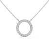 Eternal Circle Lab Grown Diamond Halo Gold Pendant Chain