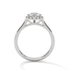 Pear Halo Lab Grown Diamond Gold Ring with Micro Pave Accent Stone