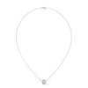 Radiant Halo Lab Grown Diamond Gold Pendant Chain