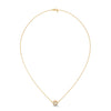 Radiant Halo Lab Grown Diamond Gold Pendant Chain