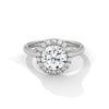 Classic Halo with Brilliant Round Center Lab Grown Diamond Gold Ring