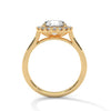 Classic Halo with Brilliant Round Center Lab Grown Diamond Gold Ring