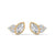 Leaf Whisper Marquise Lab Grown Diamond Gold Earrings
