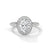 Oval Cut Halo Set Lab Grown Diamond Gold Ring