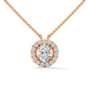 Oval Radiance Lab Grown Diamond Gold Pendant Chain