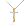 Faith & Brilliance Lab Grown Diamond Cross Gold Pendant Chain